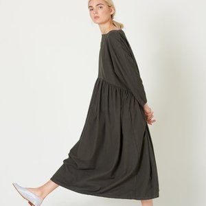 Black Crane Black Linen Tradi Dress